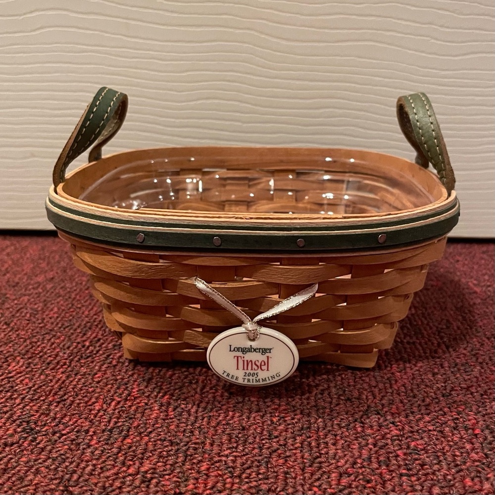 2005 Longaberger “Tinsel” Tree Trimming Handcrafted Woven Basket